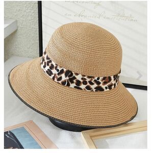 NWT Leopard trimmed Bowler hat